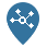 Netzwerkknoten Icon in Blau