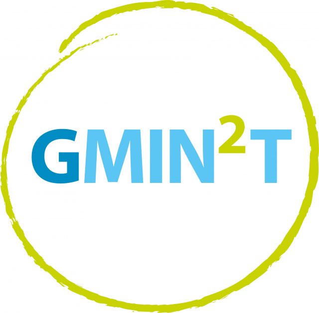 GMIN2T Logo mit Text in einem grünen Kreis