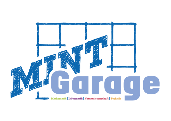 MINT Garage Logo mit grafischer Darstellung