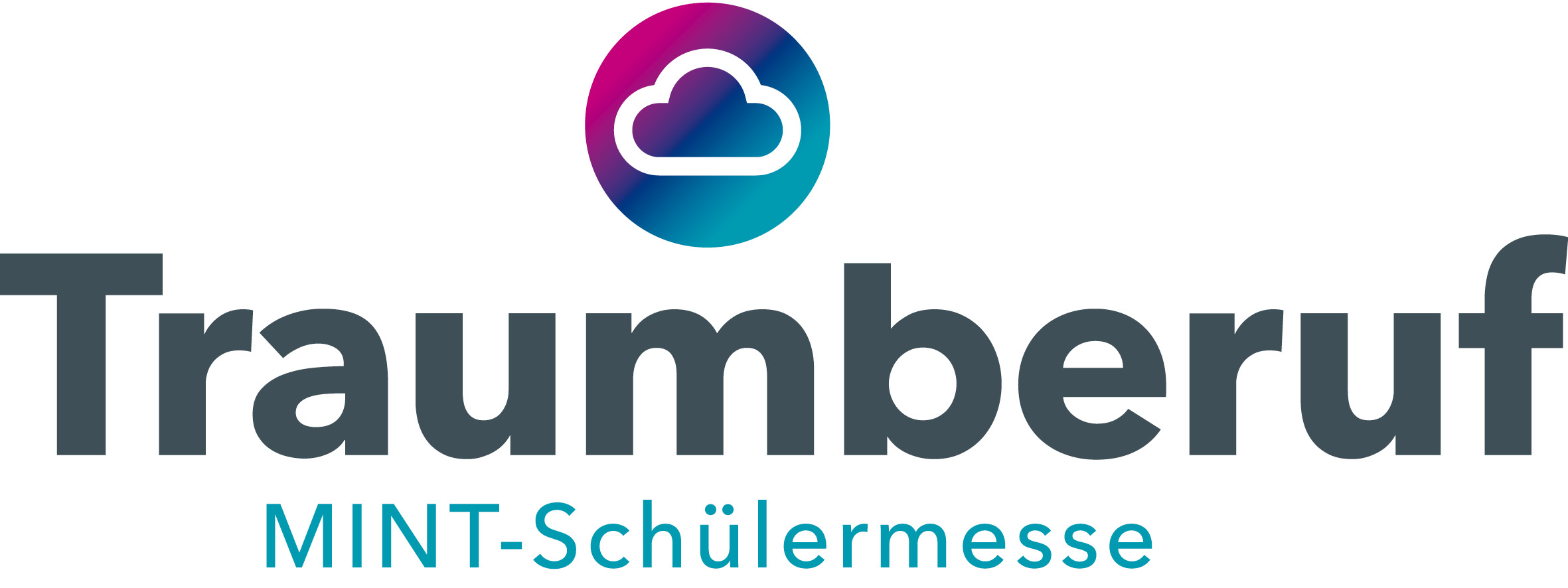 Logo Traumberuf MINT Schülermesse mit Wolkensymbol.