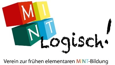 Bunte Buchstabenwürfel mit MINT und handgeschriebener Schrift.