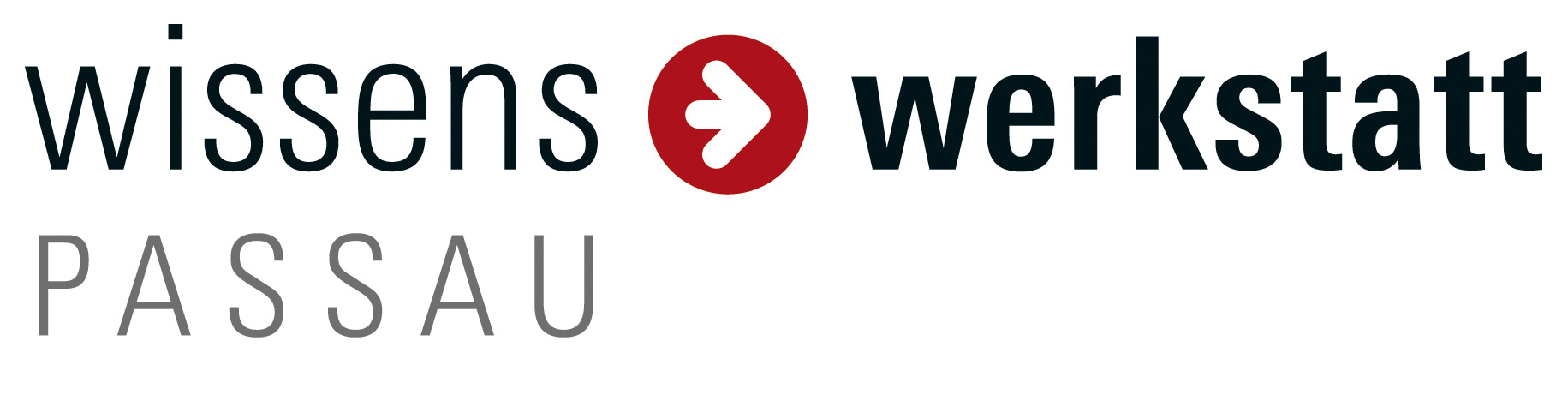 Wissens Werkstatt Passau Logo mit rotem Pfeil
