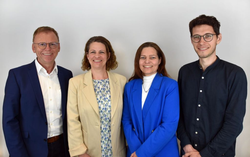 Gruppenbild von Links nach rechts: Christoph Petschenka, Susanne Knotzer, Petra Scheuermayer, Daniel Ostertag