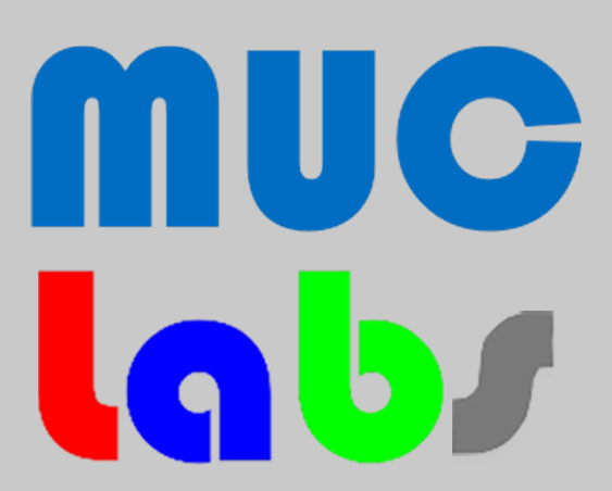 Logo des Netzwerkes MUC-Labs auf grauem Grund